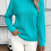 Simone Aldridge | Cable-Knit Round Neck Sweater For Women