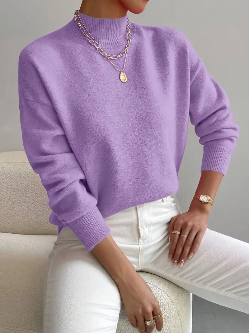 Elouise Cavanagh | Mock Neck Knit Sweater For Women