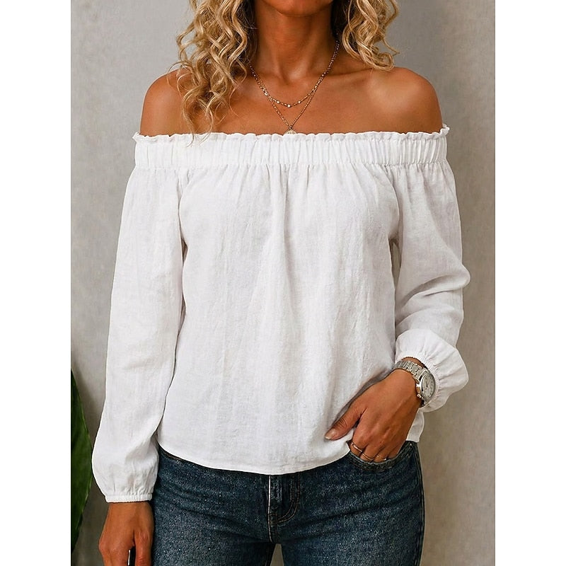 Isadora Bellweather | Off-Shoulder Ruffle Top For Women