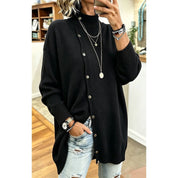 Odile Fontclair | Longline Button-Front Sweater For Women