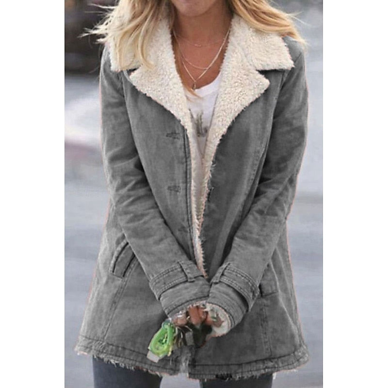 Anaïs Lefebvre | Sherpa-Lined Canvas Jacket For Women