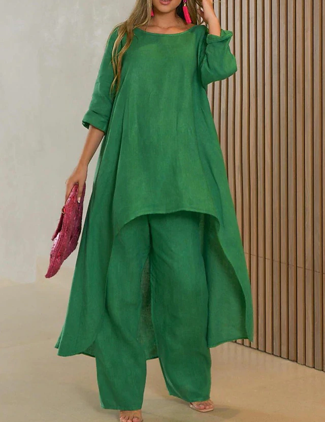 Alessia Monroe | Linen Summer Two-Piece Set For Women