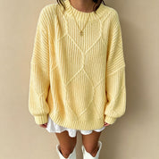 Margot Delvaux | Chunky Cable-Knit Oversized Sweater For Women