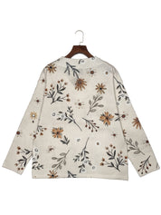 Naomi Beckwith | Floral V-Neck Sweater For Women