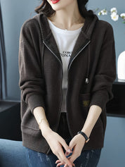 Marceline Dupraz | Cozy Zip-Up Hooded Sweater For Women