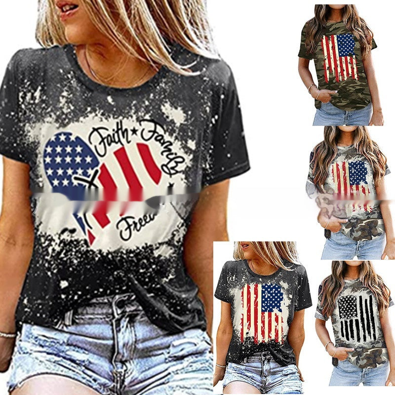 Jade Whitmore | American Flag Graphic T-Shirt For Women