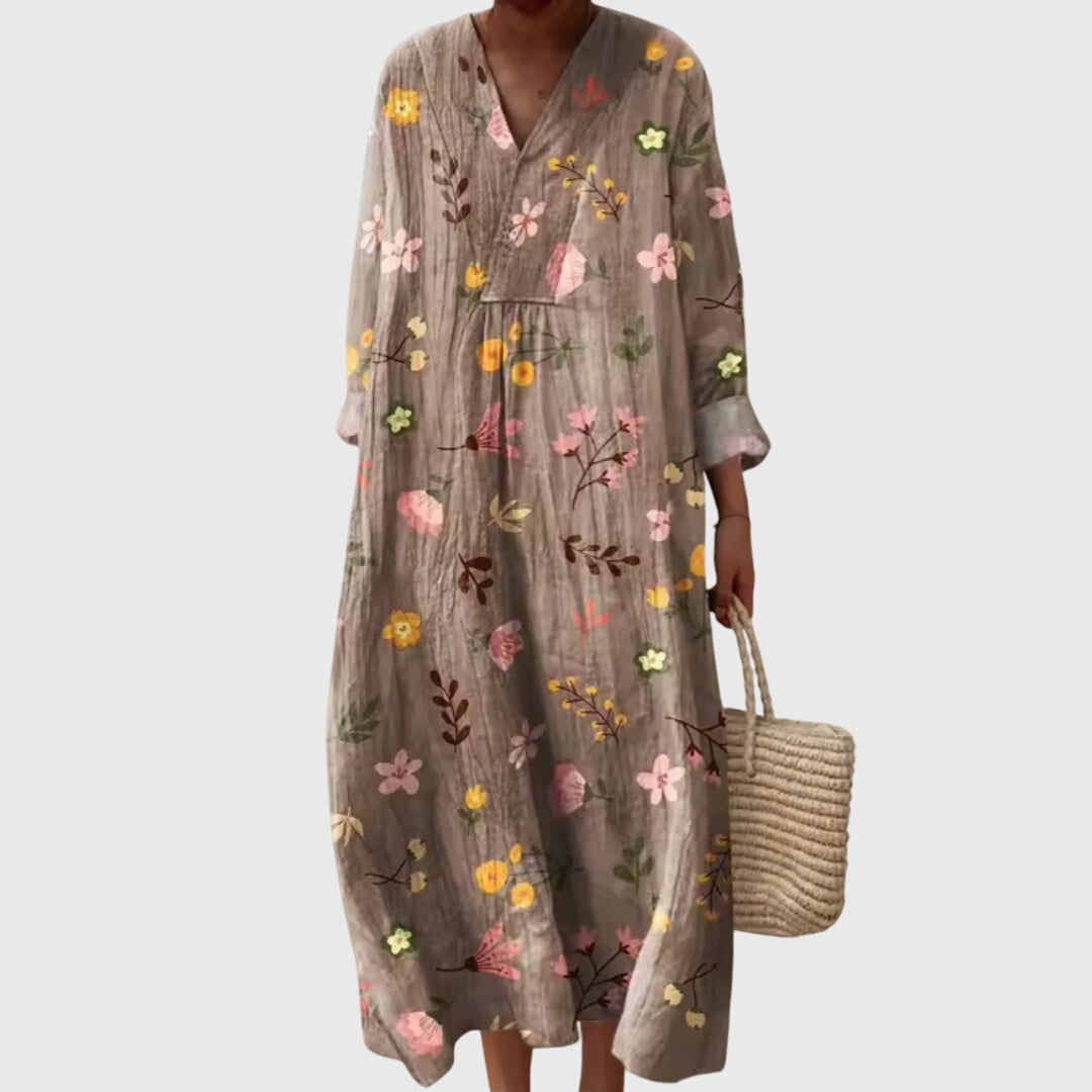 Beatrix Colombe | Colorblock Patchwork Stripe Maxi Dress