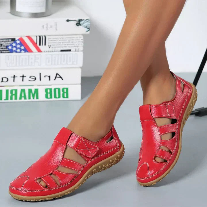 Lorenzo Bellini | Comfort Cutout Leather Sandals For Women