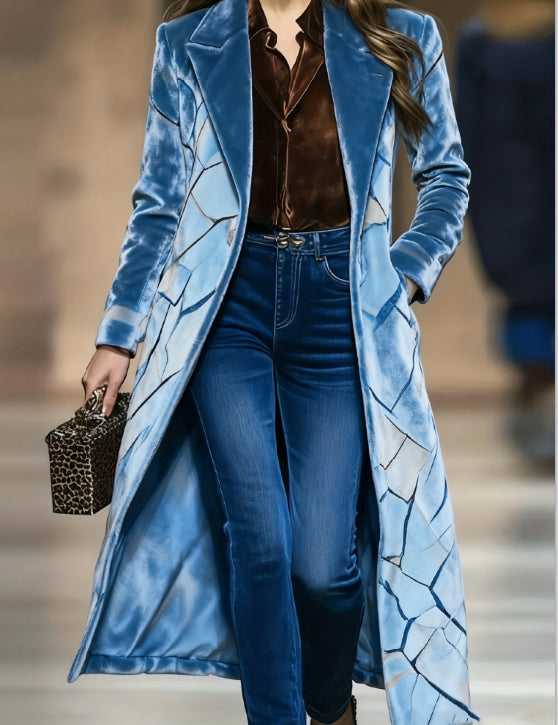 Sallie Kingswell | Velvet Long Lapel Duster Coat For Women
