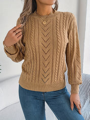 Camilla Winterbourne | Cable-Knit Textured Sweater For Women