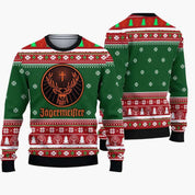 Jingle Frost | Red Dabbing Santa Reindeer Christmas Sweater For Men