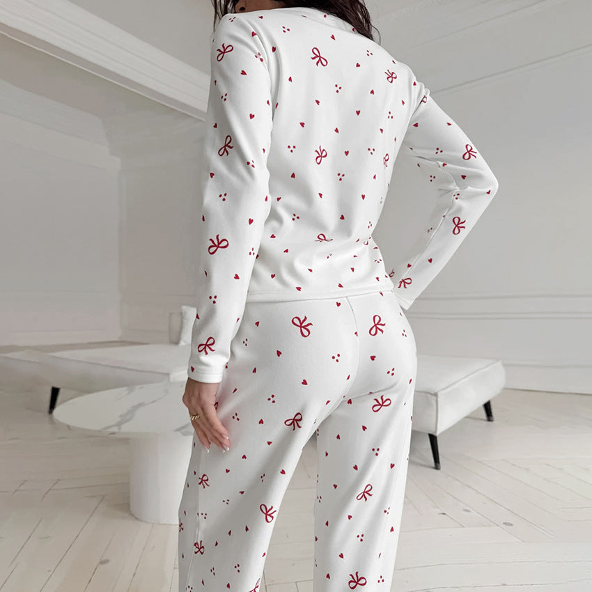 Bianca Lefèvre | Christmas Print Pajama Set For Women
