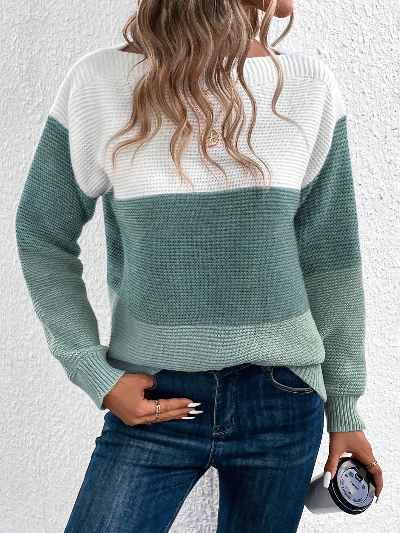 Marisol Beringer | Color-Blocked Sweater With Drop-Shoulder Sleeves
