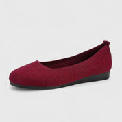 Elspeth Mourning | Black Knit Ballet Flats with Ergonomic Sole