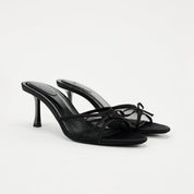 Margaux Chevalier | Bowknot Mesh Heeled Sandals For Women