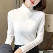 Lou Braydale | Crossover V-Neck Turtleneck Top For Women