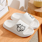Margot Delacroix | Cozy Cat Platform Slide Slippers For Women