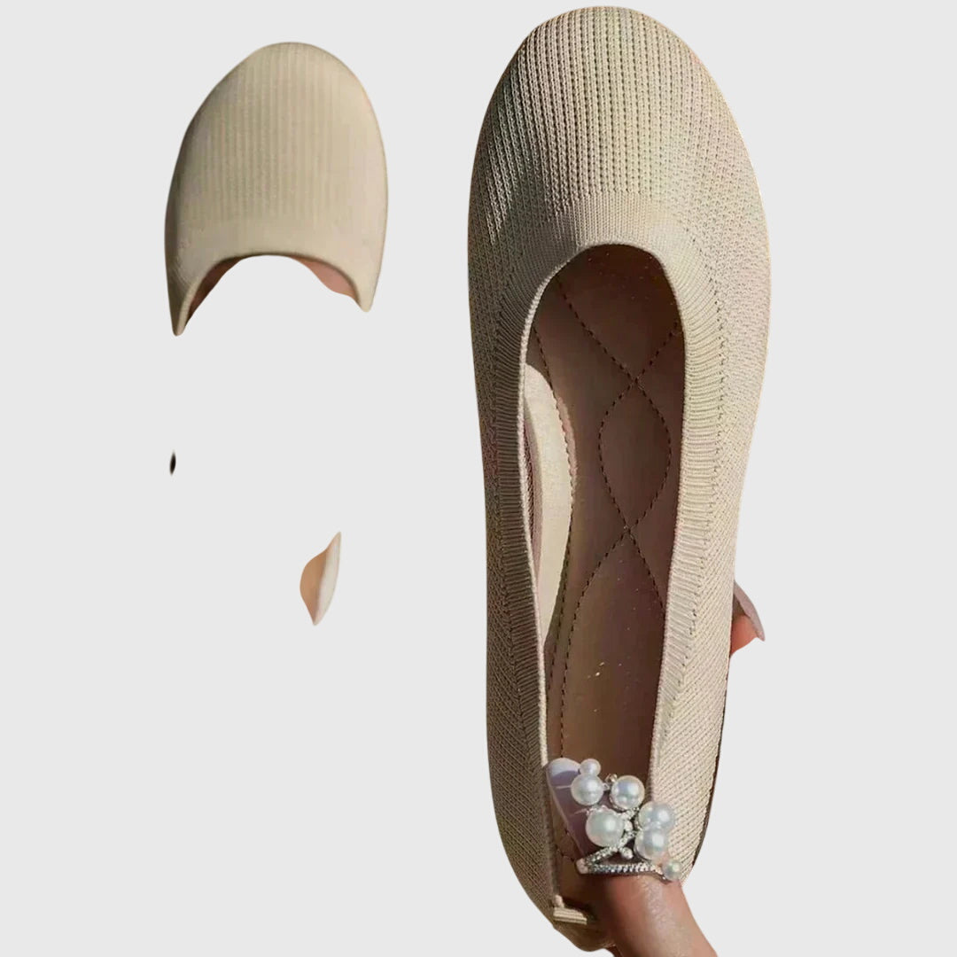 Sylvaine Portreaux | Black Knit Ballet Flats Anti-Slip