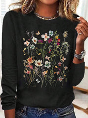 Josephine Lambert | Halloween Cat Print Long Sleeve Top For Women