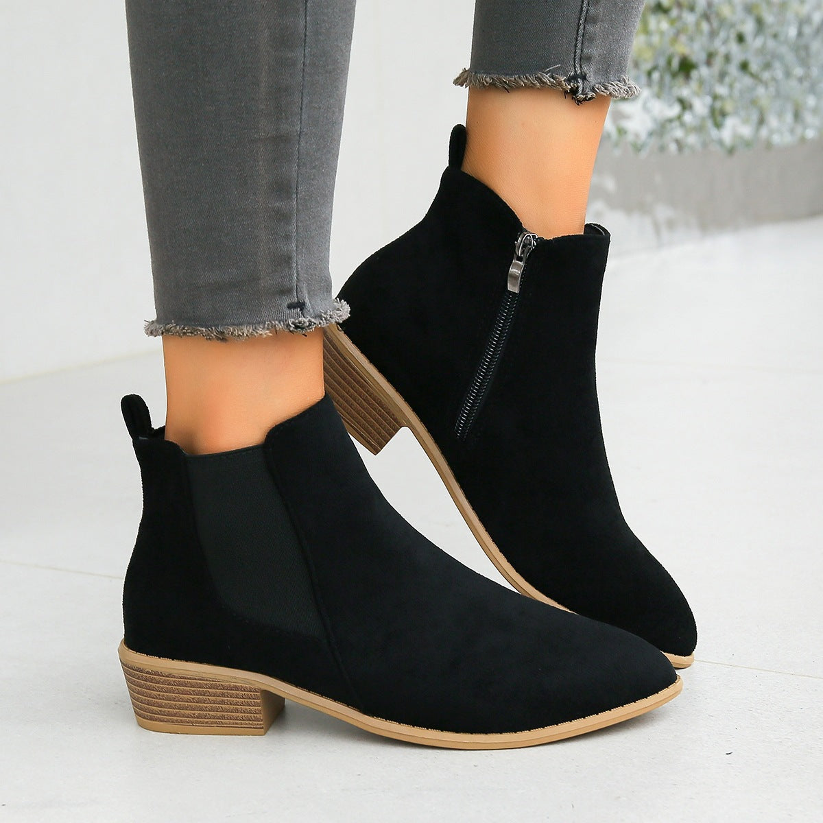 Dinah Everham | Suede-Look Chelsea Ankle Boots For Women
