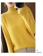 Ottavia Castellon | Turtleneck Ribbed Knit Sweater For Women