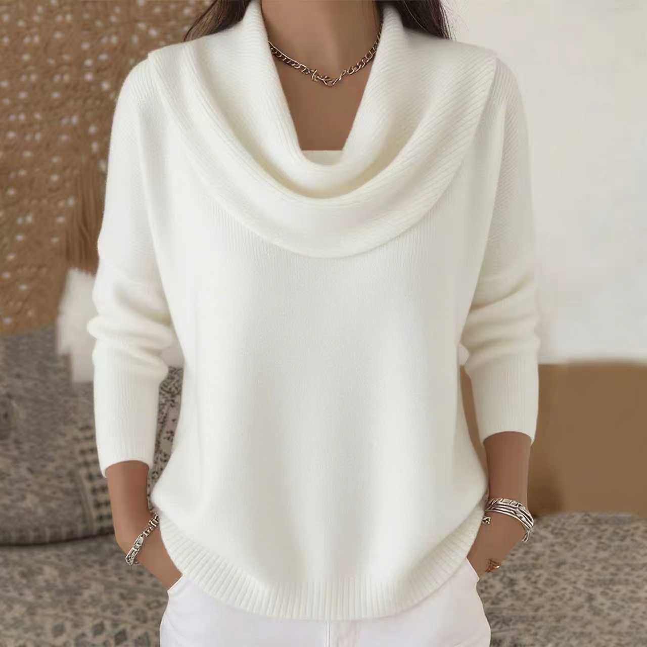 Lilah Morbridge | Cowl Neck Knit Sweater For Women