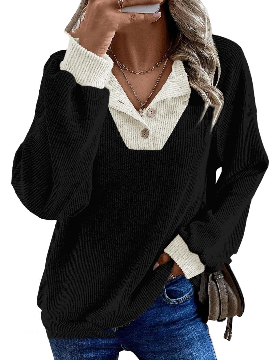 Margherita Fontanelli | Ribbed Knit Collared Sweater For Women