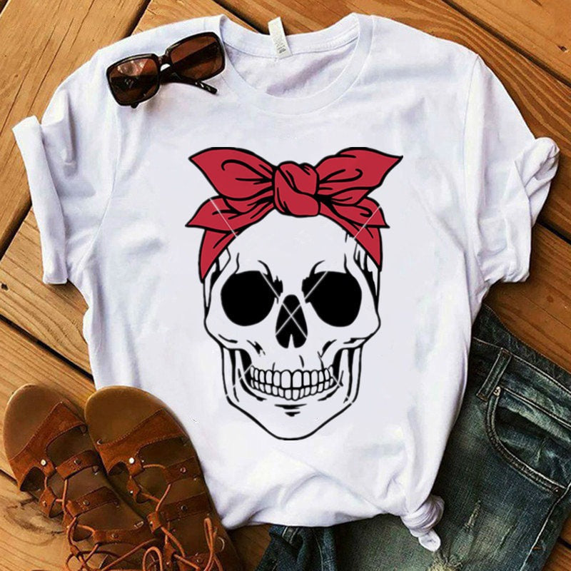 Bone Daddy | Crowned Skull Halloween T-Shirt For Women
