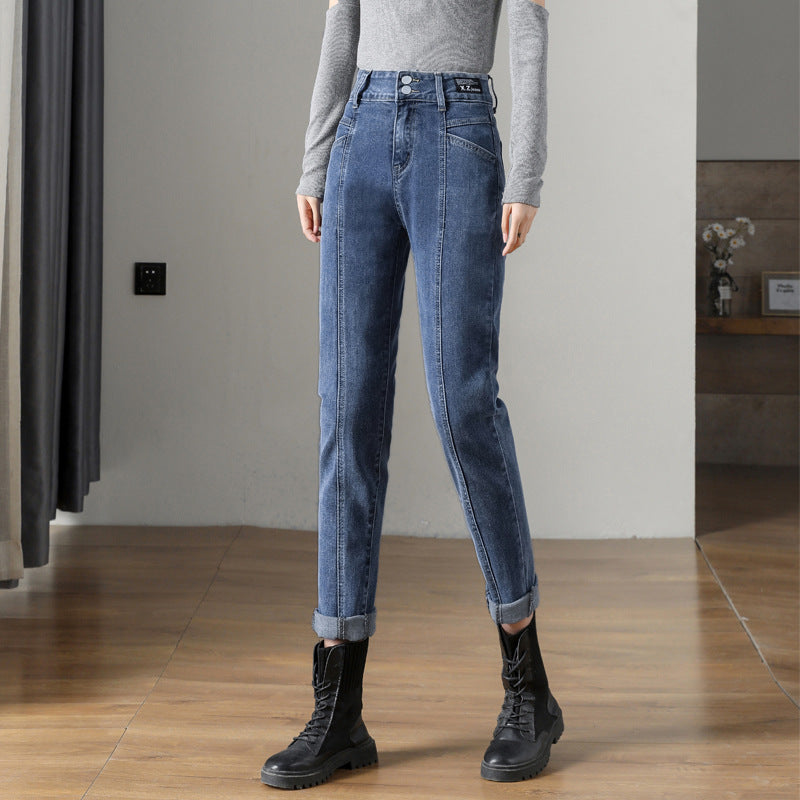 Odalys Ferrand | High-Waist Stretch Straight Jeans For Women