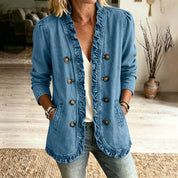 Louisa Vantrelle | Ruffled Denim Jacket For Women