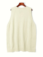 Selina Vasseur | Longline Sweater Vest With Pockets For Women