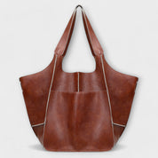 Cordelia Ashworth | Spacious Black Faux Leather Tote Bag