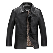 Ike Langbridge | Shirt-Collar Leather-Look Jacket For Men