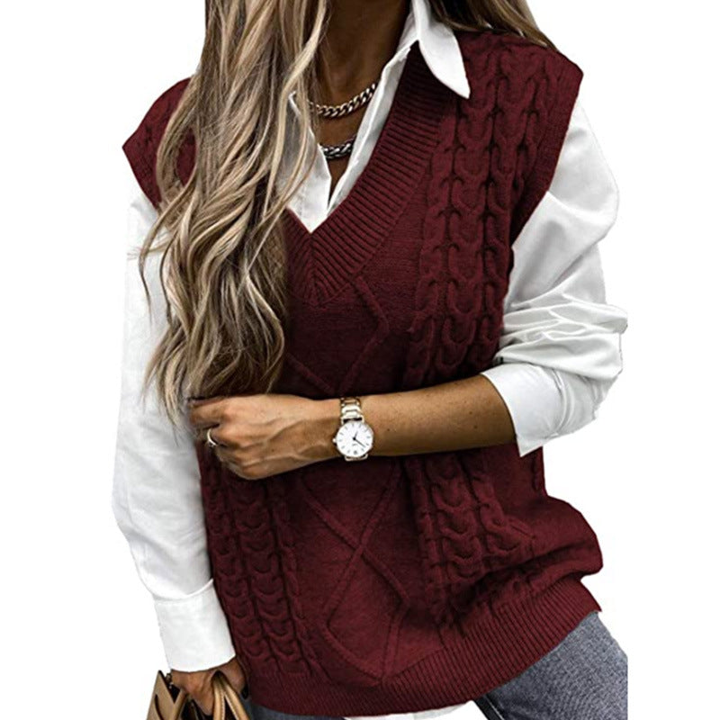 Valentina Sorel | Cable Knit Sweater Vest For Women