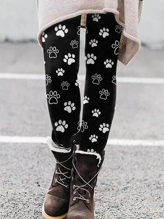 Selene Vasari | Cat Print Leggings For Women
