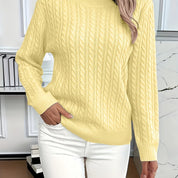 Simone Aldridge | Cable-Knit Round Neck Sweater For Women