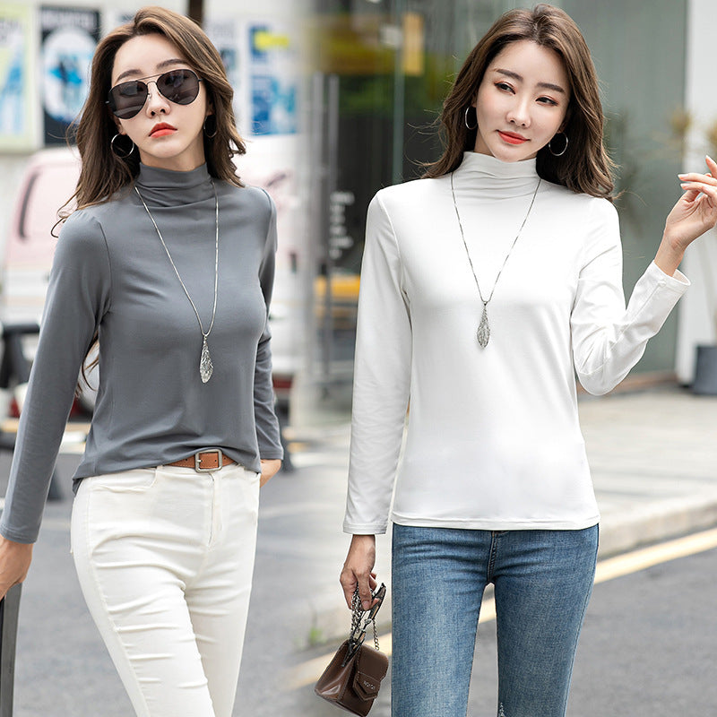 Valentina Rossetti | Fleece-Lined Turtleneck Top For Women