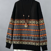 Marisol Duvall | Jacquard Print Sweater With Relaxed Fit For Women