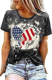 Jade Whitmore | American Flag Graphic T-Shirt For Women