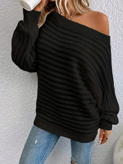 Liliane Chastain | Off-Shoulder Ribbed Sweater For Women