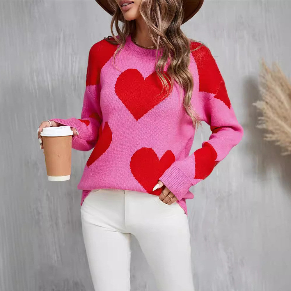 Isabella Renaud | Heart Print Sweater For Women
