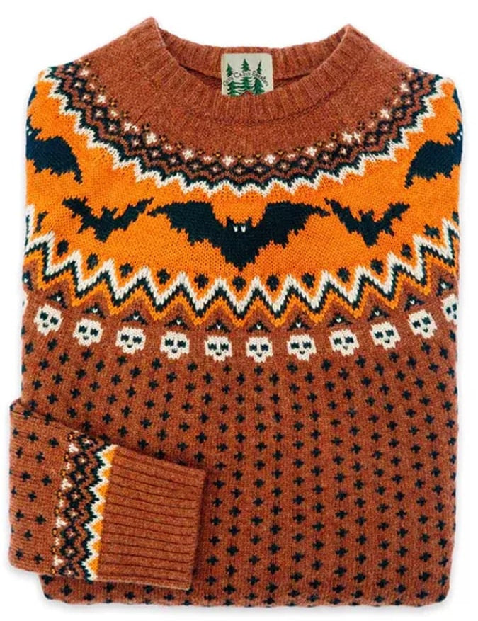 Genevieve Harland | Halloween Pumpkin Knit Sweater For Women