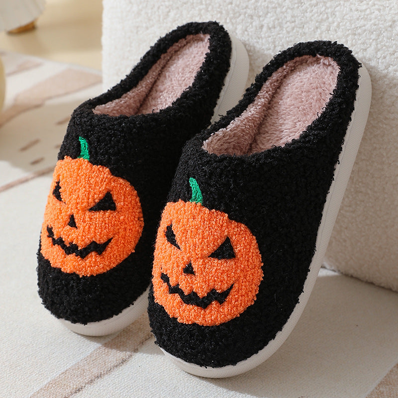 Spider Lane | Pumpkin Halloween Slippers For Unisex