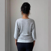 Corinne Lambert | Ribbed Knit V-Neck Top For Women