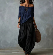 Novalee Penhurst | Off-Shoulder Top & Pants Lounge Set For Women