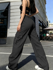 Sabine Hollande | High-Waisted Wide-Leg Cargo Pants For Women