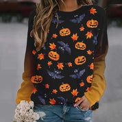 Genevieve Thibault | Halloween Print Sweater For Women