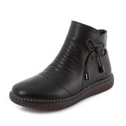 Isabelle Fontaine | Leather Ankle Boots With Bow Detail For Women