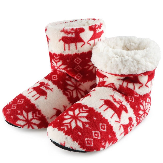 Noemie Fontenay | Cozy Christmas Fur Slipper Boots For Women