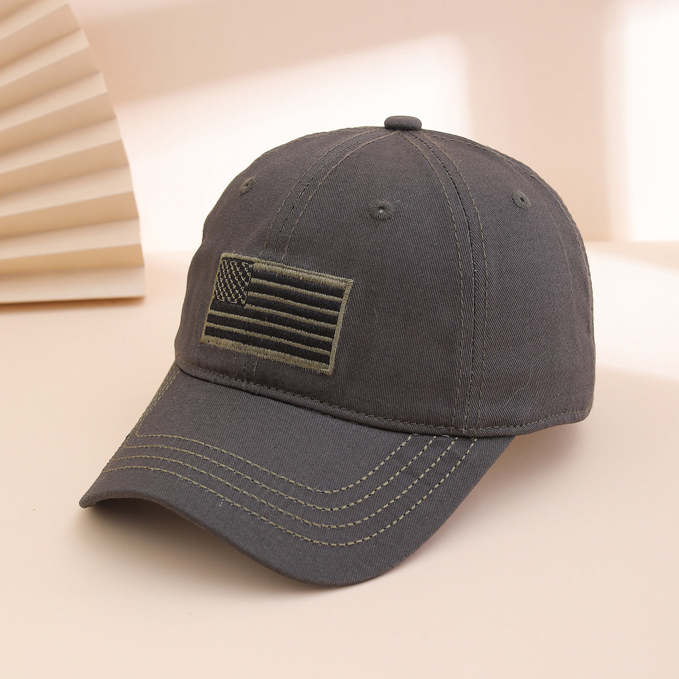 Colette Granville | Black Embroidered Flag Veterans Day Baseball Cap Unisex